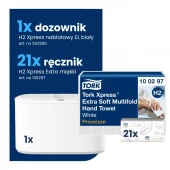 Starter Pack H2: Ręcznik 100297 + Dozownik Xpress 552200